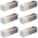 Ver imagem 1 de Kit 6 Organizadores Calcinhas Meias Cuecas Transp Branco