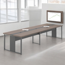 Ver imagem 1 de Mesa de Reunião com Painel para Tv Madri Freijó Preto