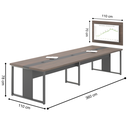 Ver imagem 2 de Mesa de Reunião com Painel para Tv Madri Freijó Preto