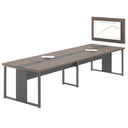 Ver imagem 3 de Mesa de Reunião com Painel para Tv Madri Freijó Preto