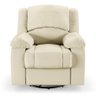 Poltrona do Papai Reclinável Sala de Cinema Madrid Glider Manual Giratória Pu Bege G26 - 8