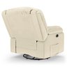 Poltrona do Papai Reclinável Sala de Cinema Madrid Glider Manual Giratória Pu Bege G26 - 2