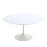 Mesa de Jantar Tulipa Saarinen Redonda 110cm Laqueada Branco - 1