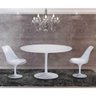 Mesa de Jantar Tulipa Saarinen Redonda 110cm Laqueada Branco - 2