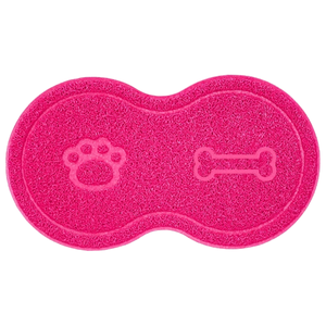 Tapete Pet Comedouro Vinílico Cão 46x26cm Rosa Uzoo