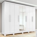Ver imagem 1 de Guarda-roupa Casal 8 Portas Easy Slim com Espelho e Pés