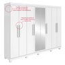 Guarda-roupa Casal 8 Portas Easy Slim com Espelho e Pés - 10