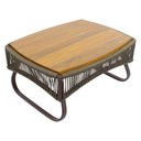 Ver imagem 1 de Mesa de Centro Milão em Alumínio com Tampo Madeira em Corda Sintética Trama Original