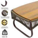 Ver imagem 3 de Mesa de Centro Milão em Alumínio com Tampo Madeira em Corda Sintética Trama Original