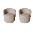 Ver imagem 1 de Kit 2 Poltronas Decorativa Beatriz Orgânica Veludo Bege