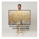 Ver imagem 3 de Quadro Árvore da Vida Abstrato Folhas Douradas Arte Grande