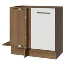 Ver imagem 1 de Balcão de Canto 1 Porta (sem Tampo) Rustic/Branco Agata Madesa