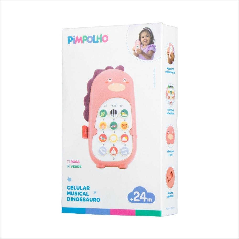 Celular De Brinquedo Dinossauro Musical Bebê Infantil Criança Menino ...