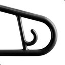 Ver imagem 3 de Kit Cabide Plástico Adulto 40cm Preto Sanremo 20 Unidades