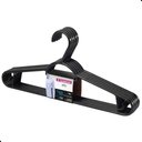 Ver imagem 1 de Kit Cabide Plástico Adulto 40cm Preto Sanremo 20 Unidades