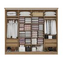 Ver imagem 5 de Guarda Roupa 4 Portas de Correr e 4 Gavetas N565 Flex Canela/canela ou Macadamia - Kappesberg