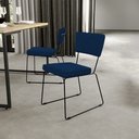 Ver imagem 2 de Kit 02 Cadeiras Decorativas Para Sala De Jantar Allana L02 Suede Azul Marinho - Lyam Decor