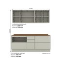 Ver imagem 4 de Cozinha Compacta 4 Peças em MDF Fineze Areia e Cinamomo
