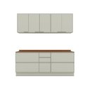Ver imagem 3 de Cozinha Compacta 4 Peças em MDF Fineze Areia e Cinamomo