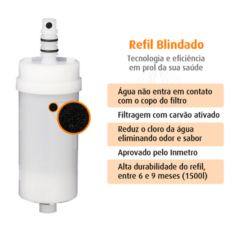 Torneira com Filtro Gourmet Pia Cozinha de Parede + 3 Refil - 3