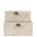 Ver imagem 1 de Kit Caixas Decorativas Elegance Bege - 2 Peças