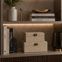Ver imagem 4 de Kit Caixas Decorativas Elegance Bege - 2 Peças
