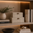 Ver imagem 5 de Kit Caixas Decorativas Elegance Bege - 2 Peças