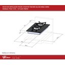 Ver imagem 3 de Fogão Cooktop À Gás 2 Bocas Mesa Vidro Bivolt Fischer Preto