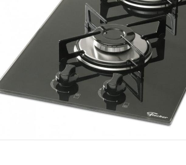 Fogão Cooktop À Gás 2 Bocas Mesa Vidro Bivolt Fischer Preto - 2