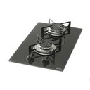 Ver imagem 1 de Fogão Cooktop À Gás 2 Bocas Mesa Vidro Bivolt Fischer Preto