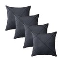 Ver imagem 1 de Kit 4 Capas para Almofada Drapeada em Veludo Quadrada Várias Cores Cor:cinza Chumbo