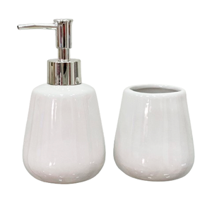 Kit Lavabo Banheiro 2 Peças Sabonete Líquido Escova / 940 Pgb Kit Banheiro 2 Peças Heaven
