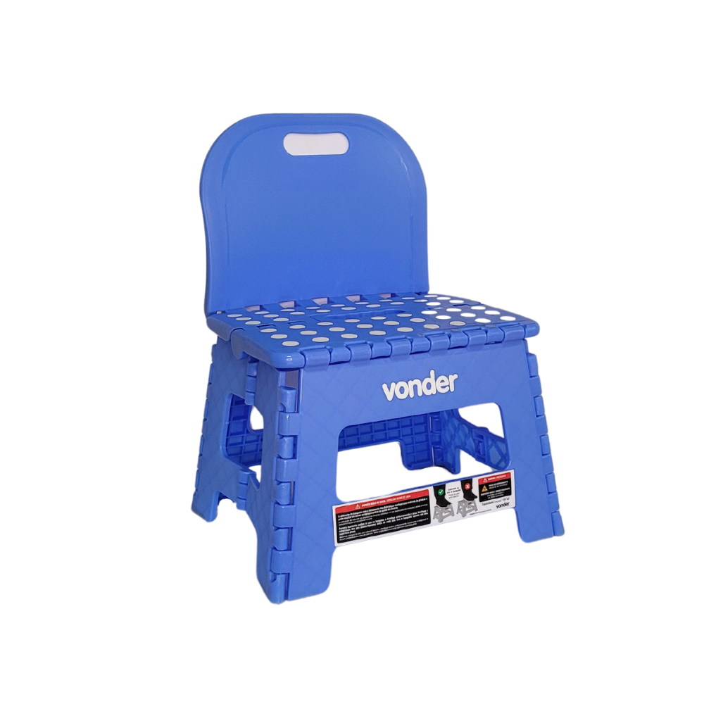 Cadeira Infantil Dobrável para Uso Doméstico e Passeios - Vonder Azul - 3