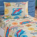 Ver imagem 1 de Jogo de Cama Babel em Microfibra 3 pçs Solteiro Kids Dino