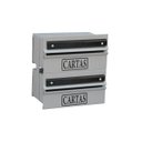 Ver imagem 1 de Caixa Correio Condomínio Detrás Para Grade Cinza 2 Módulos