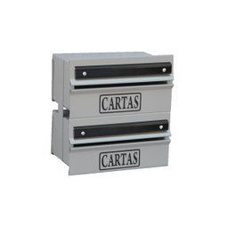 Caixa Correio Condomínio Detrás Para Grade Cinza 2 Módulos - 1