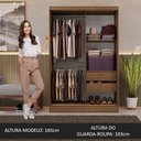 Ver imagem 7 de Guarda-roupa 2 Portas de Correr com Espelho Rustic Max Madesa Rustic