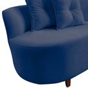 Ver imagem 7 de Namoradeira Sofá Feijão Suria 150cm Orgânica Suede Azul Marinho