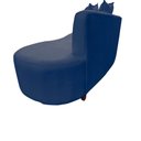 Ver imagem 6 de Namoradeira Sofá Feijão Suria 150cm Orgânica Suede Azul Marinho
