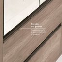Ver mais imagens de Guarda Roupa Casal com Espelho 100% MDF 6 Portas 4 Gavetas 250 x 230cm Nobre Yescasa Off White/Rustic