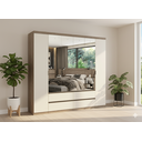 Ver imagem 1 de Guarda-Roupa 6 Portas 4 Gavetas 100% MDF 250cm x 230cm x 55cm Nobre Off White/Rustic