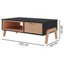 Ver imagem 3 de Kit Rack Para TV 50 Polegadas E Mesa De Centro Grafite Pinus HEC