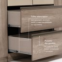 Ver imagem 6 de Guarda Roupa Casal com Espelho 100% MDF 6 Portas 4 Gavetas 230 x 250cm Nobre Yescasa Off White/Rustic