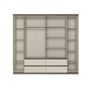 Ver imagem 5 de Guarda-Roupa 6 Portas 4 Gavetas 100% MDF 250cm x 230cm x 55cm Nobre Off White/Rustic