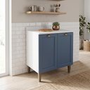 Ver imagem 2 de Balcão de Cozinha 2 Portas 70cm com Tampo Lavanda Provençal Cor Branco/Azul - Mademovel