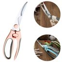 Ver imagem 2 de Tesoura de Cozinha P- Frango Peixe Carne Multifuncional Rosa