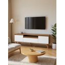 Ver imagem 1 de Rack 180cm MDF Freijo com Branco Dallas - On Móveis