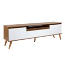 Ver imagem 5 de Rack 180cm MDF Freijo com Branco Dallas - On Móveis