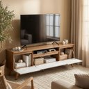 Ver imagem 2 de Rack 180cm MDF Freijo com Branco Dallas - On Móveis