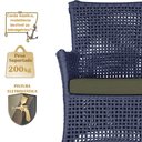 Ver imagem 4 de 2 Sofá Área e Mesa Igapó Alumínio Pintura Preta Corda Náutica Estofado Impermeável Almofada 13 Trama